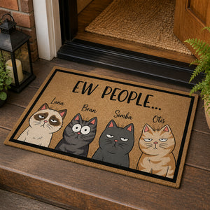 Ew People... Custom Cat Portrait Doormat - Personalized Doormat af6c48d7-46c2-4303-9ac1-7df9d81d5079.jpg