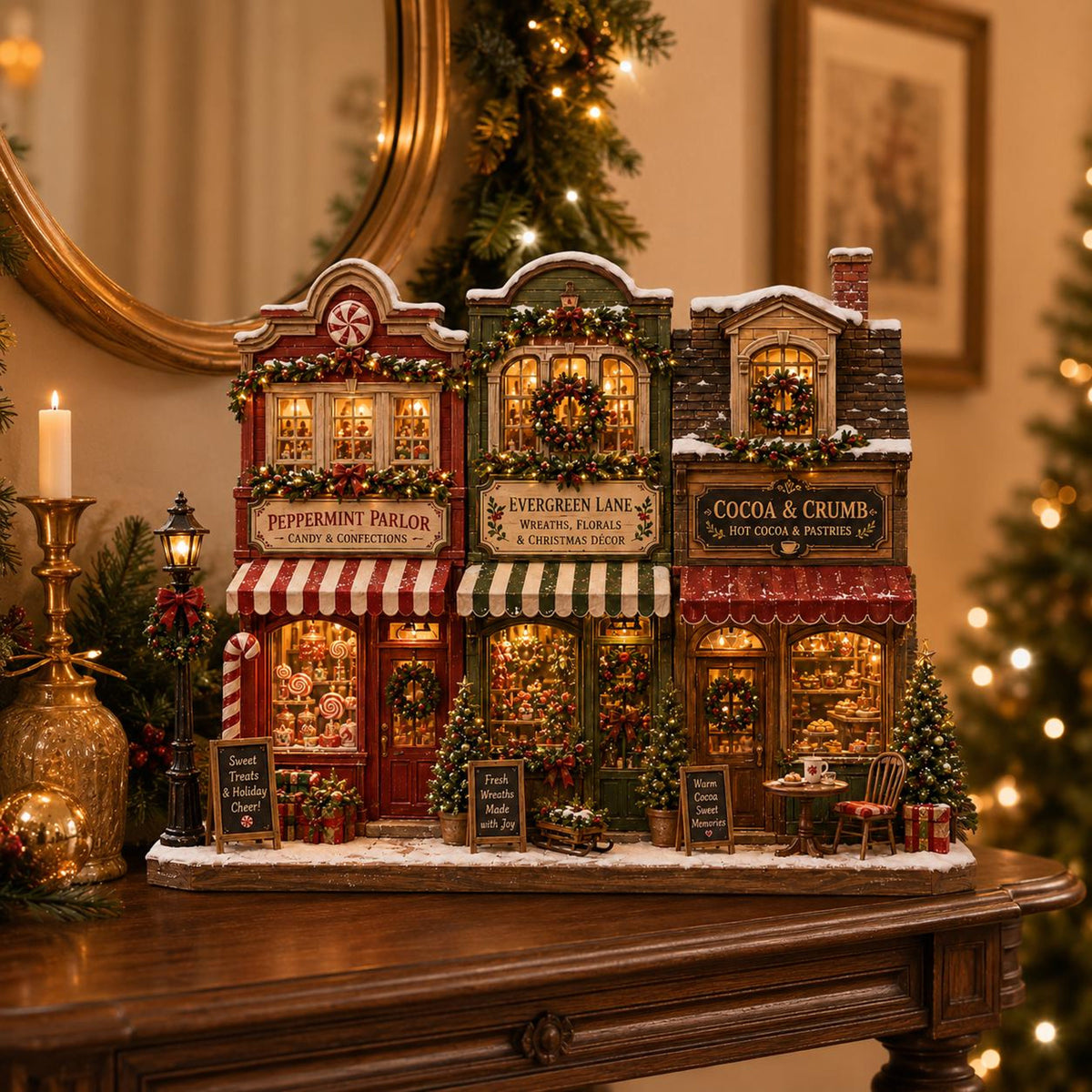 Christmas Village Wooden Block Decor, Mini Holiday Village Shop Display, Rustic Farmhouse Mantel Shelf Sitter, Cozy Xmas Table Gift af8b1c3c-67f5-49cf-a326-6e27ecce60c5-3.jpg