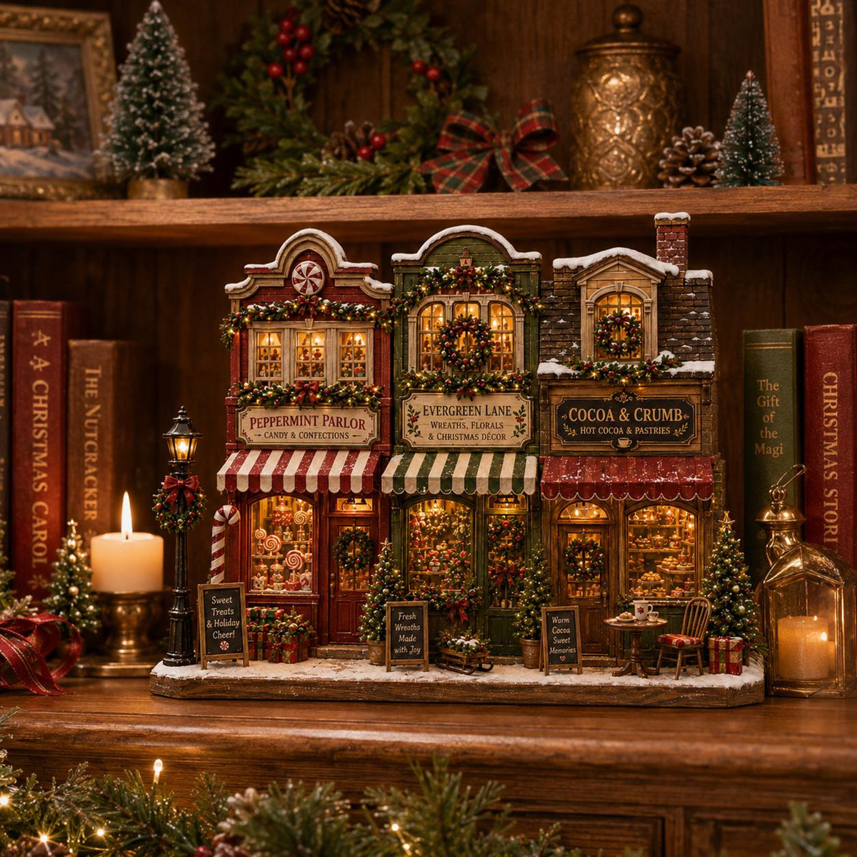 Christmas Village Wooden Block Decor, Mini Holiday Village Shop Display, Rustic Farmhouse Mantel Shelf Sitter, Cozy Xmas Table Gift af93810a-e7e0-437e-8b52-31a52ccf0b4e-4.jpg