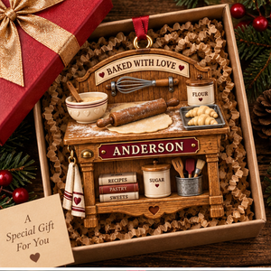 Personalized Baker Ornament, Custom Name Baking Station Christmas Ornament, Bakery Owner Gift af97d4b5-3edc-4c1d-afba-784cd65d56da-baker_workbench_mockup_1_gift_box.png