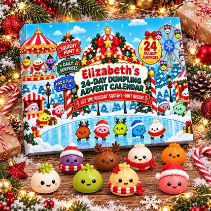 Personalized Name Dumpling Squishy Advent Calendar, 24 Days Squishy Hunt Countdown, Squishy Fidget Toys, Kids Christmas Gift afb55f4d-b0a8-4104-96ac-f6ee98f46ebe-fghrtf-2-.webp