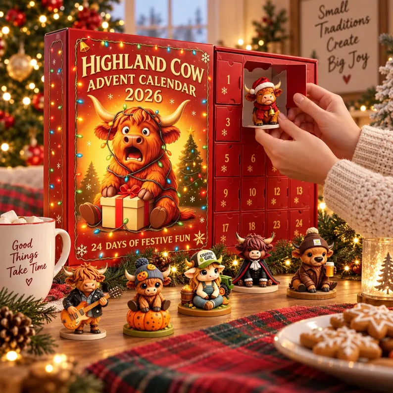 Highland Cow Advent Calendar 2026 24 Days Christmas Countdown 3D Collectible Figurines Farmhouse Holiday Decor Gift for Cow Lovers afb8e0a0-5726-4f8b-80d1-7d98fa27b38a-sdfgdfsg-7-.webp