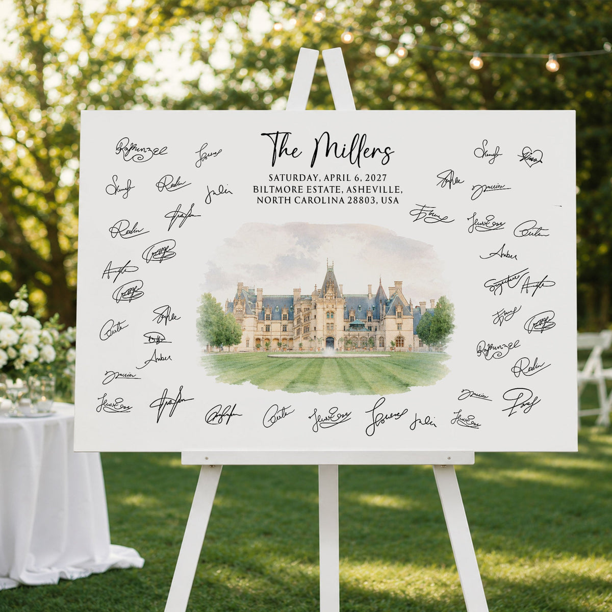 Custom Venue Watercolor Wedding Sign Illustration - Personalized Poster - Wedding Gift afd5a095-0083-439e-81de-0037fe85eff9-3.jpg