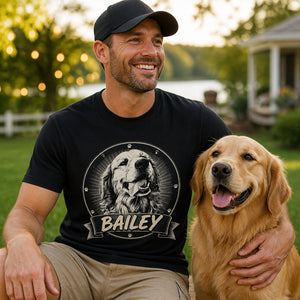Custom Pet Portrait Name Tee — Engraved-Style Back Print - Personalized T-shirt afefe532-2483-4fba-9652-a62fad0ecdb2.jpg