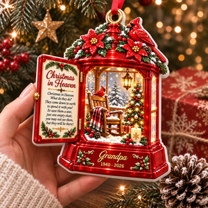 Christmas In Heaven Memorial Cardinal - Custom Christmas Ornament - Real 3D Raised Ornament Memorial Keepsake For Family aff6703b-07a3-418d-82e1-68af591a9389-4.png