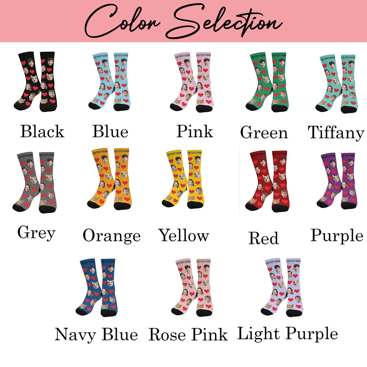 Custom Face Socks, Personalized Socks with Photo Custom Socks with Faces Christmas Socks Christmas Gift For Family