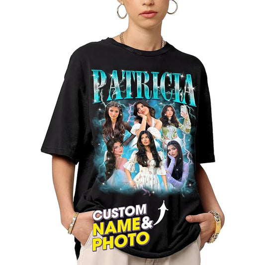 Custom Bootleg Rap Tee Shirt for Boyfriend Girlfriend Custom Face Tshirt Vintage Graphic Shirt Gift Idea Birthday