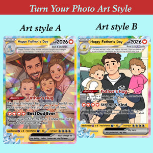 Personalized Poke Card From Photo to Holo Card, Father s Day Gift for Dad, Grandfather , Husband, Anniversary Gift