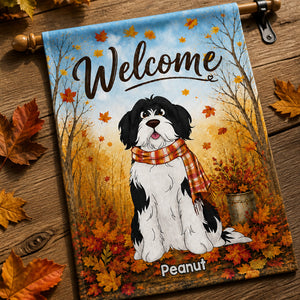 Autumn Welcome Pet Portrait Garden Flag - Personalized Family Flag b0048360-8e25-4829-996a-995309394532.jpg