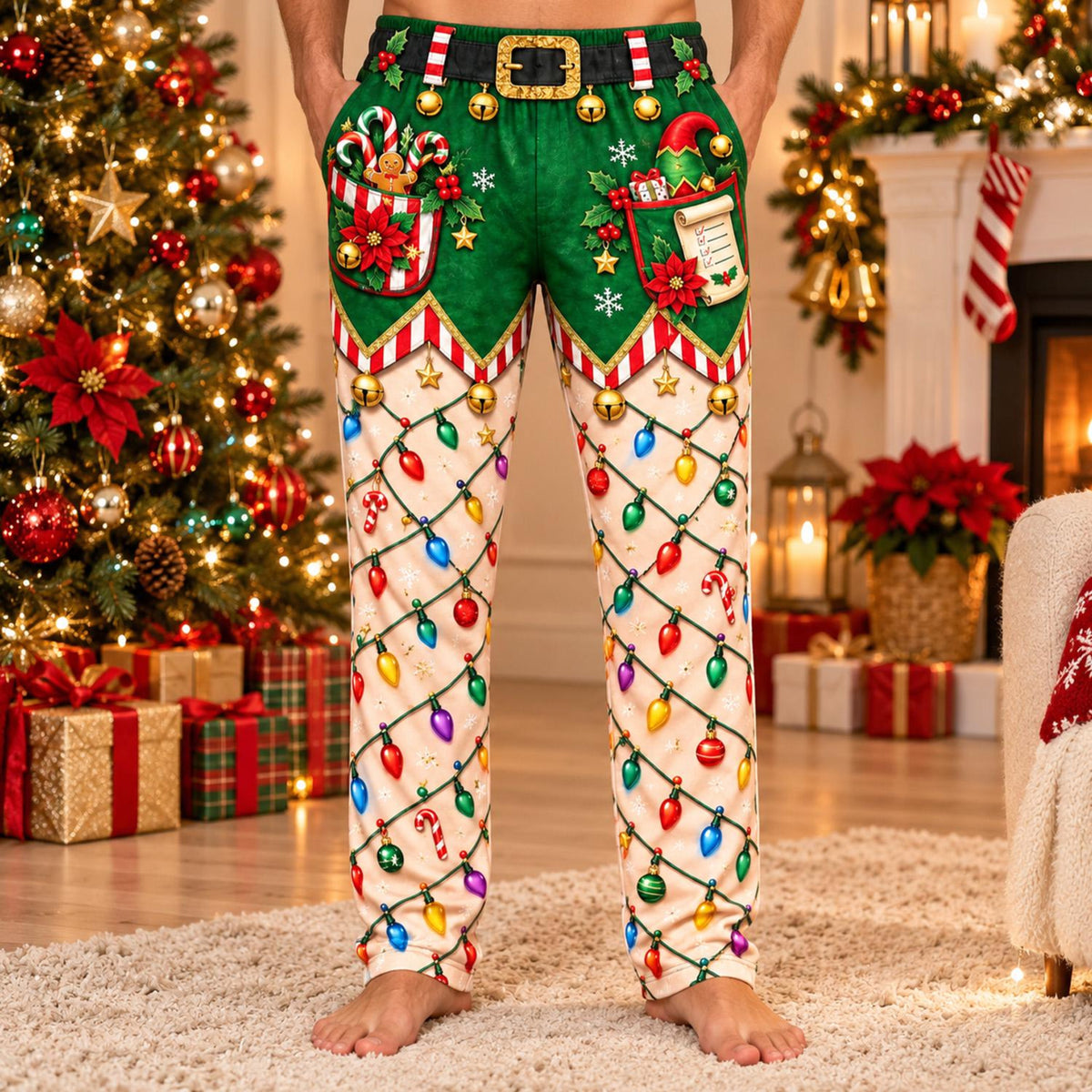 Funny Christmas Pajama Pants: Santa Suit Illusion Print, Holiday String Lights b00aae50-2e4f-45f4-a5d3-8334c7cc4526-5.jpg