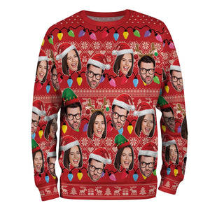 Personalized Face Pattern Ugly Christmas Sweater | Custom Festive Red Holiday Sweatshirt b013af2b-ee4b-4d9e-9ab3-02cc891a202f-2.jpg