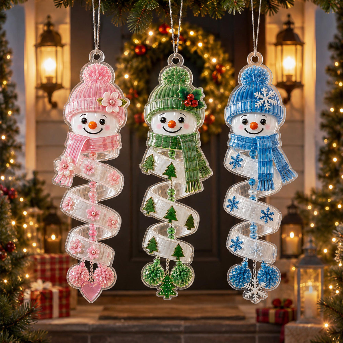 Christmas Snowman Acrylic Ornament, Cute Spiral Christmas Ornament, Acrylic Holiday Keepsake, Christmas Tree Hanging Decor, Christmas Gift b02e05ea-587c-4027-9dd7-c236bfcf048b-3.jpg