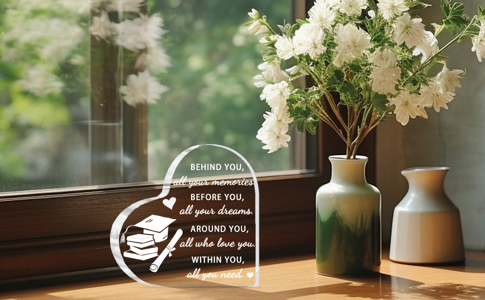 Graduation Decorations 2025 Graduation Gifts for Her Him - Engraved Acrylic Keepsake , High School College Masters Degree Best Graduate Gifts