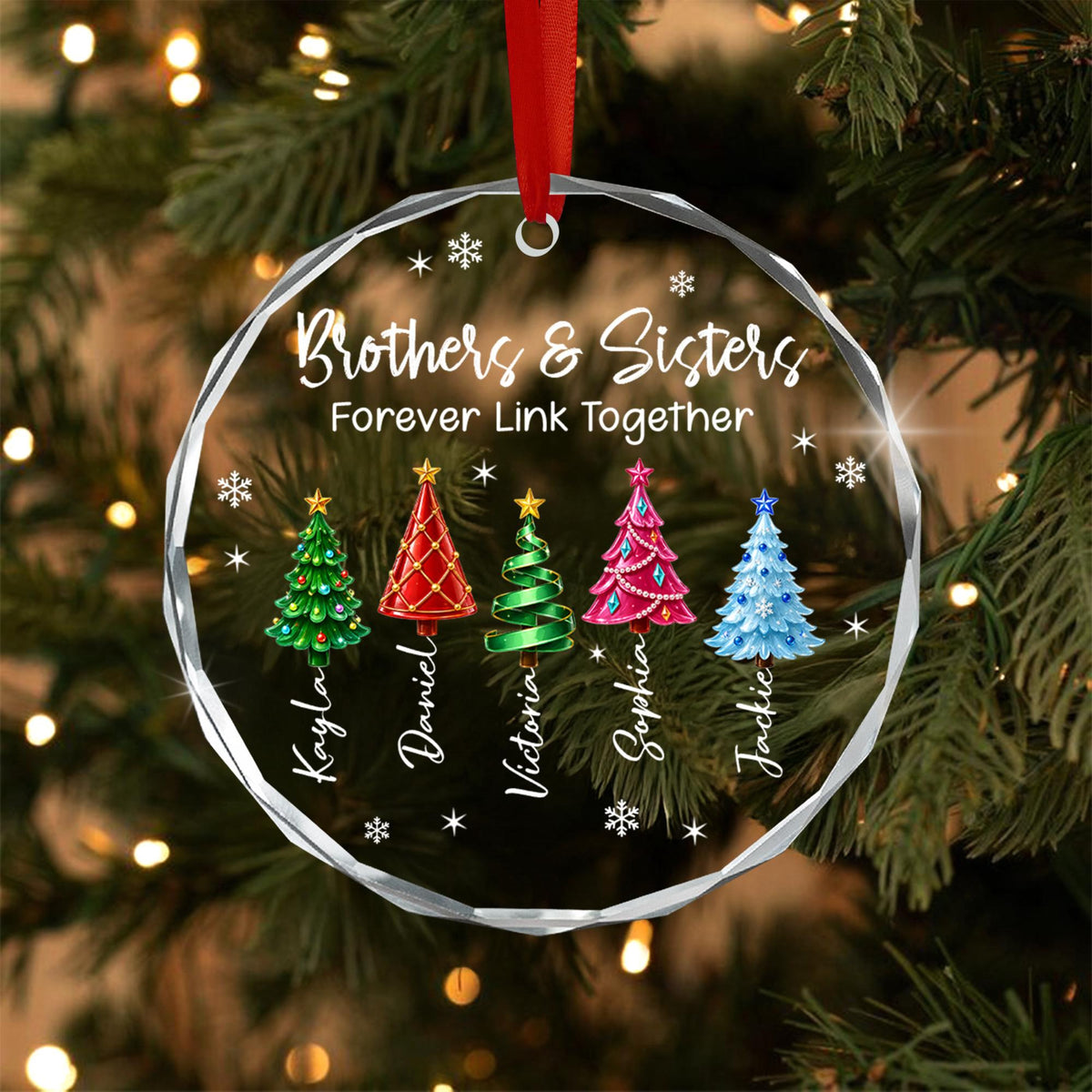 Personalized Brother & Sisters Siblings Christmas Tree Circle Glass Ornament b064e003-903a-4242-b1c4-60530bec6d5c-3.jpg