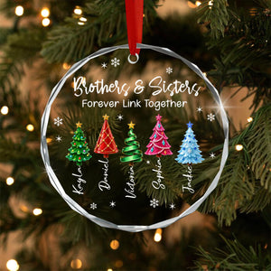 Personalized Brother & Sisters Siblings Christmas Tree Circle Glass Ornament b064e003-903a-4242-b1c4-60530bec6d5c-3.jpg