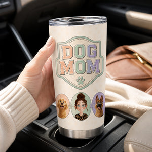 Custom Dog Mom Portrait Tumbler – Owner + 2 Dogs - Personalized Tumbler b07f46ea-8d49-425c-8f46-8922ed10d93c.jpg