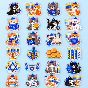 Hanukkah Advent Calendar: Personalized Christmas Countdown Box, Blue Paper and Acrylic b0ae6f9a-95f8-43c9-b116-ae3fc1dcc983-B-24-charm-Hanukkah-h-nh-vu-ng.png