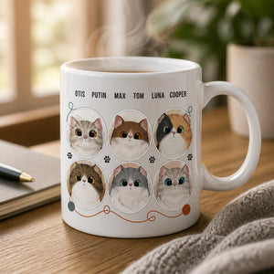 Best Cat Dad Mug – Watercolor Pet Portrait Collage - Personalized Mug b0b192eb-5e33-41ed-9536-afcdf7ff8a89.jpg