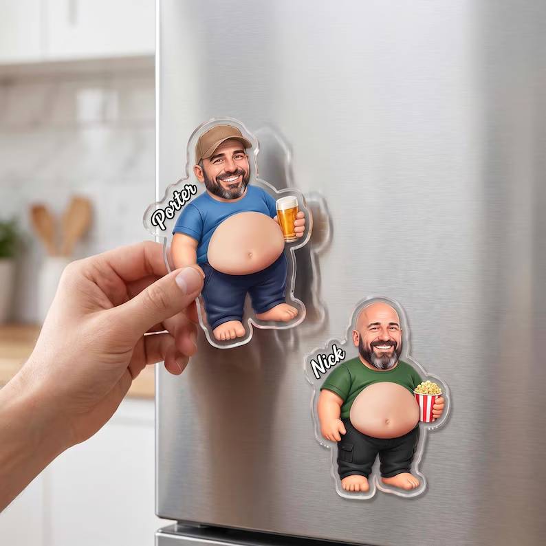 Custom Face Photo Fridge Magnet, Funny Personalized Dad Gift, Acrylic Squeeze Belly Magnet, Husband Grandpa Birthday Christmas Keepsake b0cdb1ff-50e7-44c5-b126-913854560998-dfdrfrtg-6-.jpg
