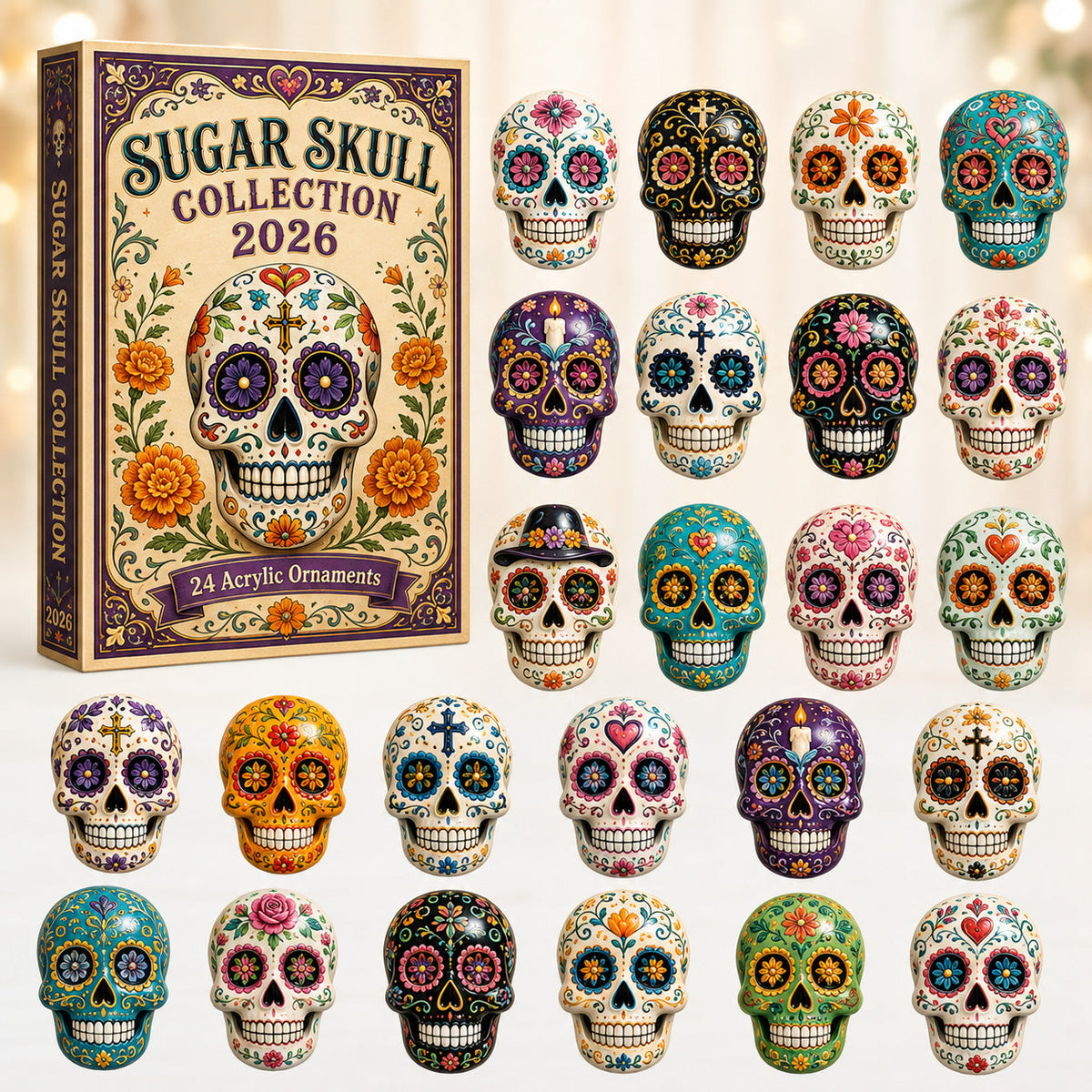 Sugar Skull Collection Advent Calendar 2026 - 24-Day Festive Countdown, Acrylic Charms Blind Box - Gift For Family & Friends b0eef5b3-233a-4bd9-90ff-1a736af1d890-sugar-skull.jpg