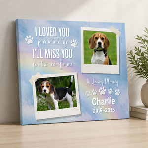 Pet Memorial Canvas – I Loved You, I’ll Miss You – 2 Photos, Name & Years - Personalized Canvas b10110e6-e688-45ae-916c-263c26c8518a.jpg