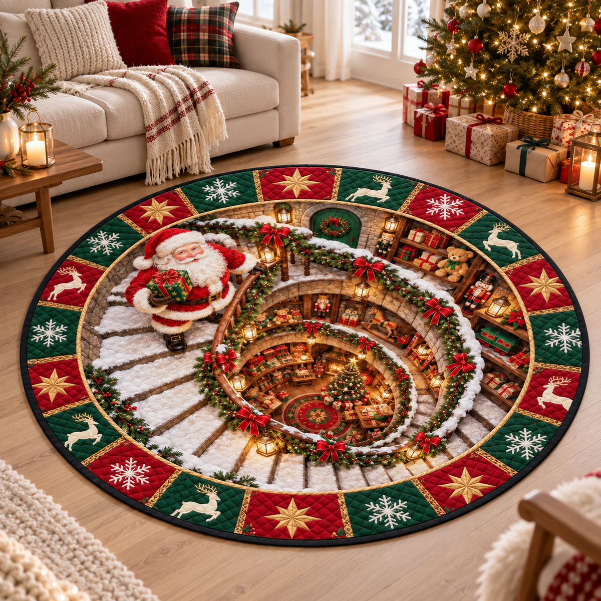 Welcome & Merry Christmas - Personalized Quilted Mat - Christmas Decoration For Family b103a75b-11c4-4876-864e-c5bd10da93f7-banner-1.png