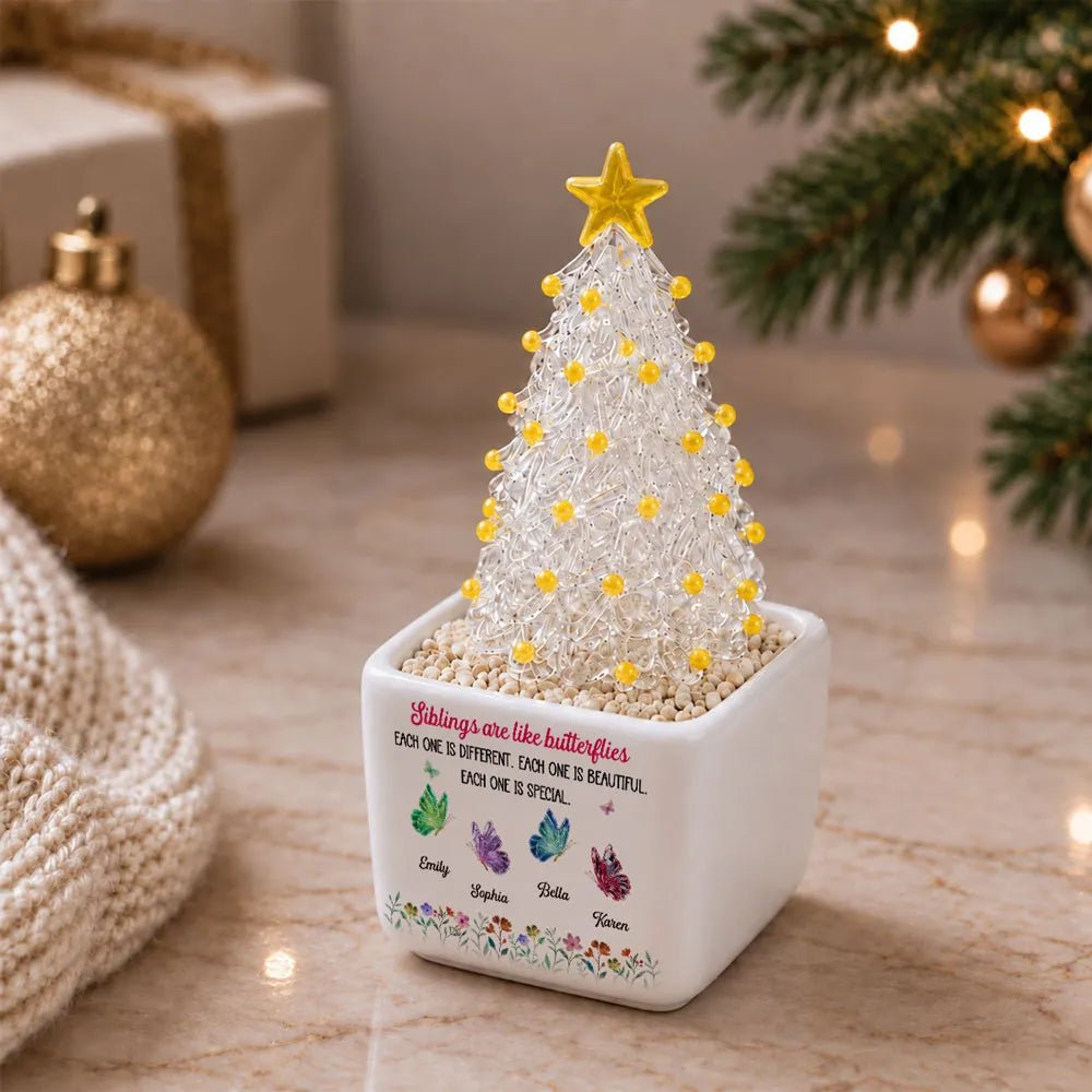 Festive Sister Love - Personalized Potted Christmas Tree - Christmas Gift For Sister b10418d4-1791-41ba-b23d-37ca293ec953-3.webp