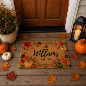Personalized Fall Doormat, Custom Family Name Welcome Mat, Autumn Leaves Coir Door Mat, Housewarming Gift b113b834-6d80-4c05-9fd2-91e23a084f97-77fbb635-ca50-4f93-aecb-451acc7b3c39.png