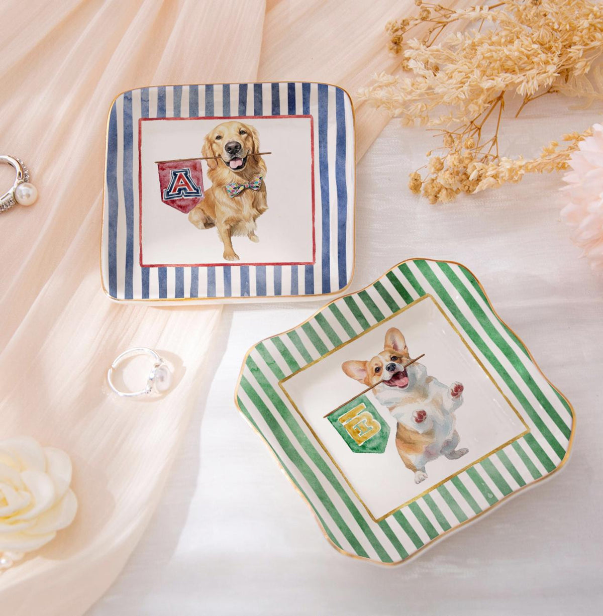 Custom Collegiate Pet Portrait Ring Dish, Graduation Gifts, School Logo Keepsake, Sports Team Pet Jewelry Dish, College Grad Gifts For Her b11cc822-3c99-4185-a4b7-3e64c3353b6b-11.jpg