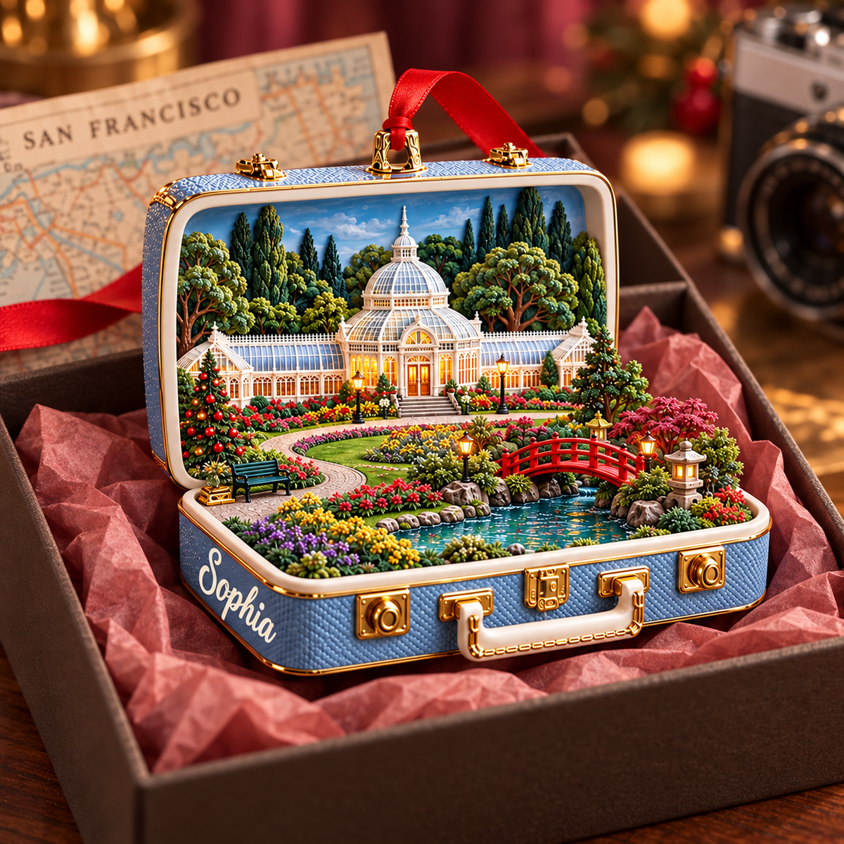 Personalized Golden Gate Park 3D Suitcase Christmas Ornament – San Francisco Souvenir & Gift for SF Lovers b11fc48f-d14f-4679-b775-490fcae67a44-Golden-Gate-Park-Ornament-in-Gift-Box-2.png