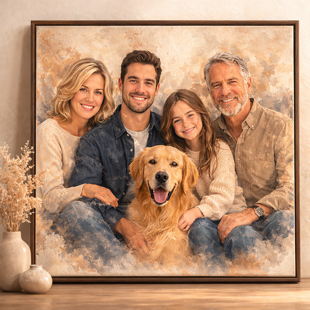 Realistic Merge Of Different Photos, Personalized Memorial Portrait, Add Deceased Loved One To Photo, Parents Gift, Gift For Mom