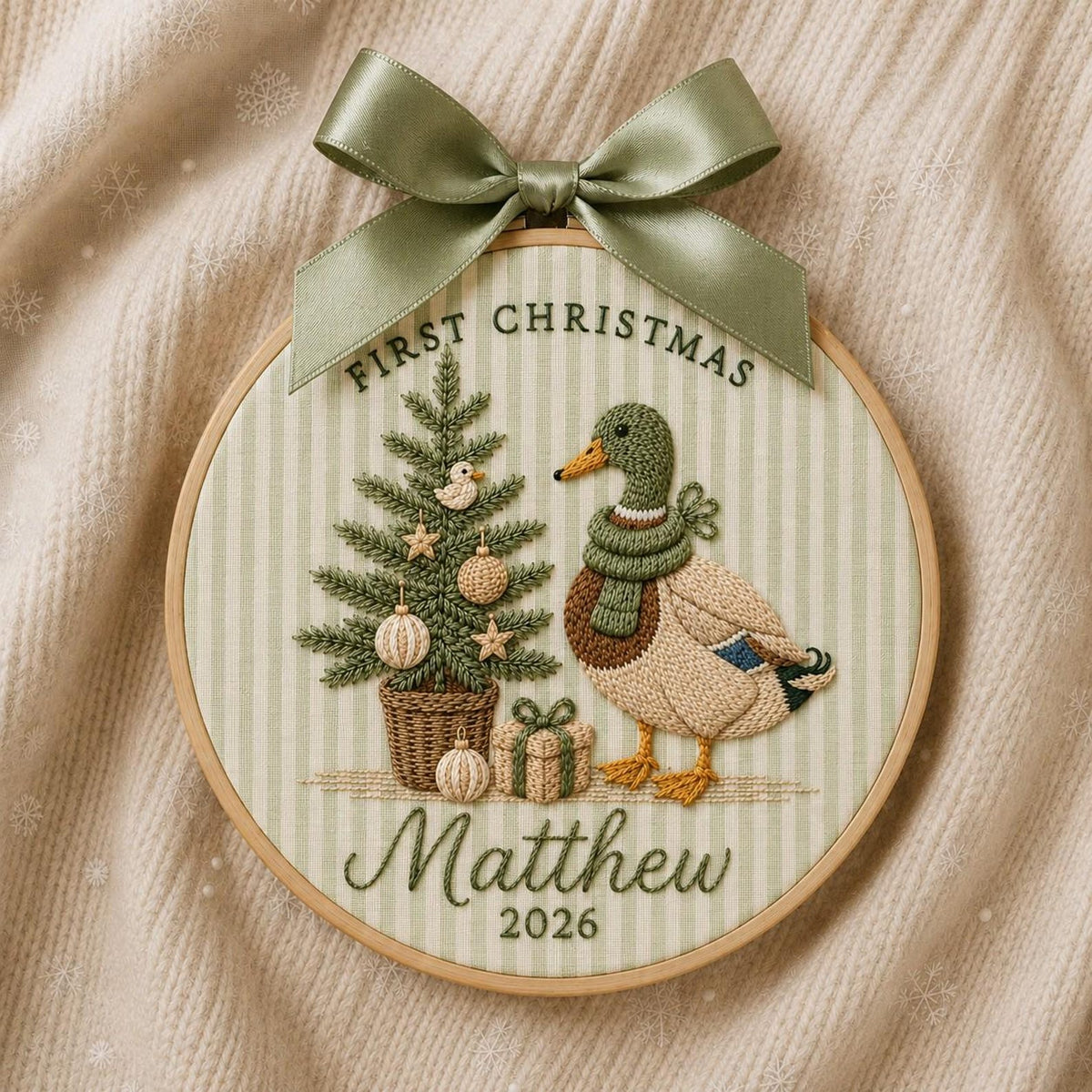Personalized Mallard Duck Ornament, Embroidered Christmas Tree First Christmas Baby Name Hoop, Baby 1st Christmas Ornament, Baby Shower Gift b129cb62-e1d2-4e6f-836f-349951f9dbd5-il_1588xN.8427564683_4d3i.jpg