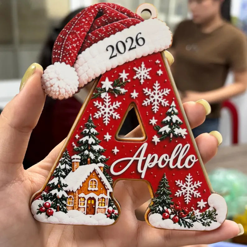 Personalized Initial Wooden Ornament, Custom Name Letter with Santa Hat, Christmas Tree Decor, Kids Gift, Family Holiday Keepsake b13f99b4-c45c-46aa-af5a-0dcd3f04d77c-gjtyy-2-.webp