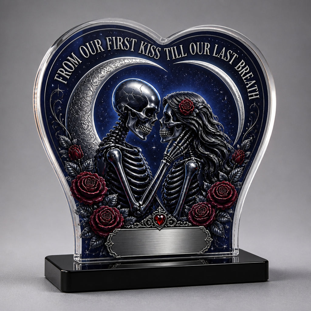 From Our First Kiss Gothic Skeleton Lovers Heart Plaque – Personalized Names - Personalized Heart Shaped Acrylic Plaque b13f9c2a-b38b-47b5-ae1a-badda4efb24a.jpg