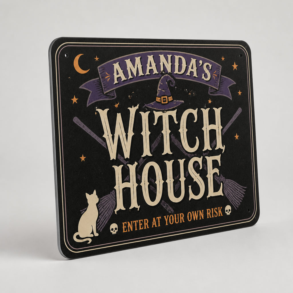 Personalized Witch House Metal Sign - Enter At Your Own Risk - Personalized Metal Sign b14338b0-85fe-451d-bb21-dff75ee43088.jpg