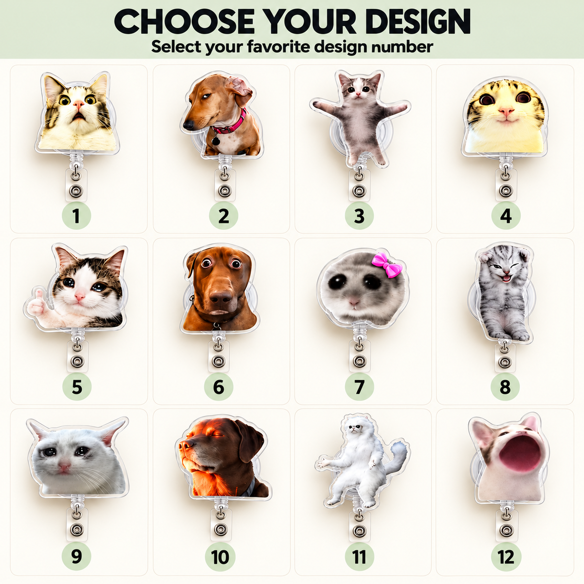 Meme Animal Badge Reel, Pet Lover Gift, Sarcastic Office Decor, Meme Nurse Badge Reel, Teacher Gifts, Coworker Gifts b1437721-2d4c-4848-b785-08923e683630-B-ng-ch-n-12-m-u-huy-hi-u-ng-v-t.png