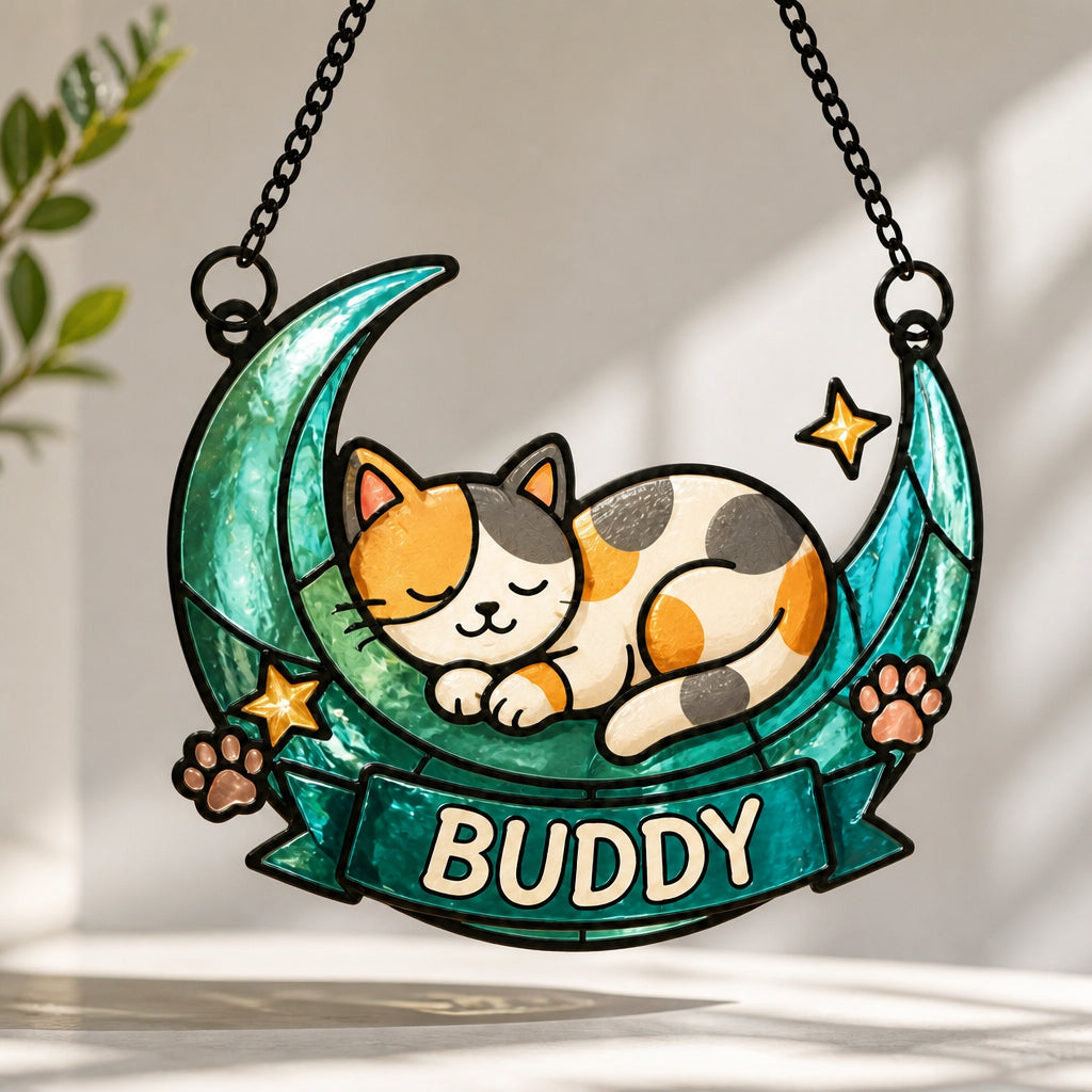 Personalized Cat Moon Suncatcher – Custom Pet Name - Personalized Suncatcher Ornament b15155dc-cfe5-46f0-a791-0161568933de.jpg