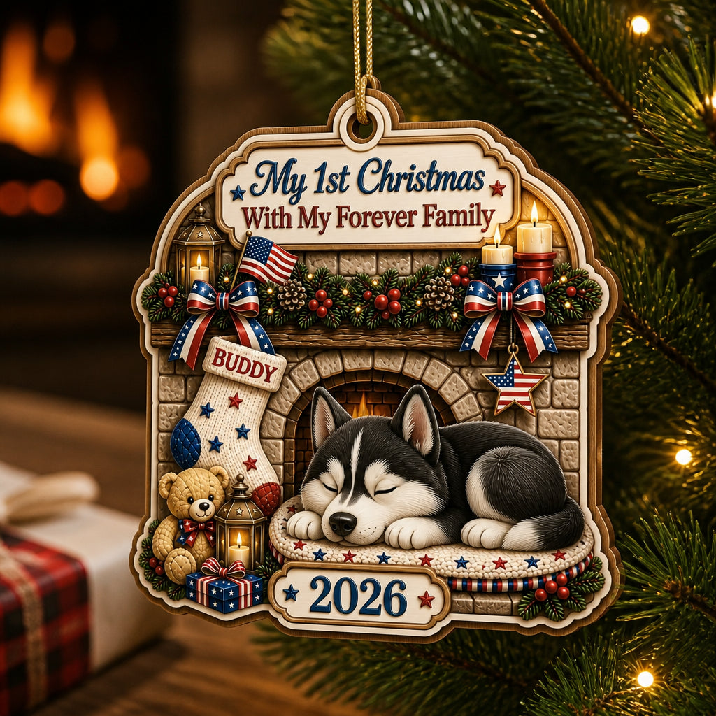 Pet’s 1st Christmas With My Forever Family Ornament – Name & Year - Personalized 3-Layered Wood Ornament b15c3d60-7d7b-4c6b-a352-c5fe74e3a23e.jpg