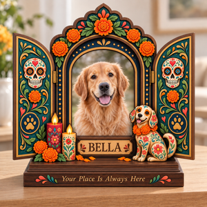 Personalized Dog Memorial Wooden Photo Block – Custom Pet Photo & Name, Day of the Dead Ofrenda Keepsake b176e65b-2785-44f0-9614-fec3decd8a09-Bella-s-Colorful-Memorial-Shrine-Image-Sep-26-2026-11_32_41-AM.png