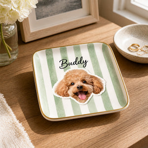 Custom Pet Photo Jewelry Plate – Gingham Cameo - Personalized Jewelry Plate b18b5e4f-439f-4960-9e91-a516caac251e.jpg