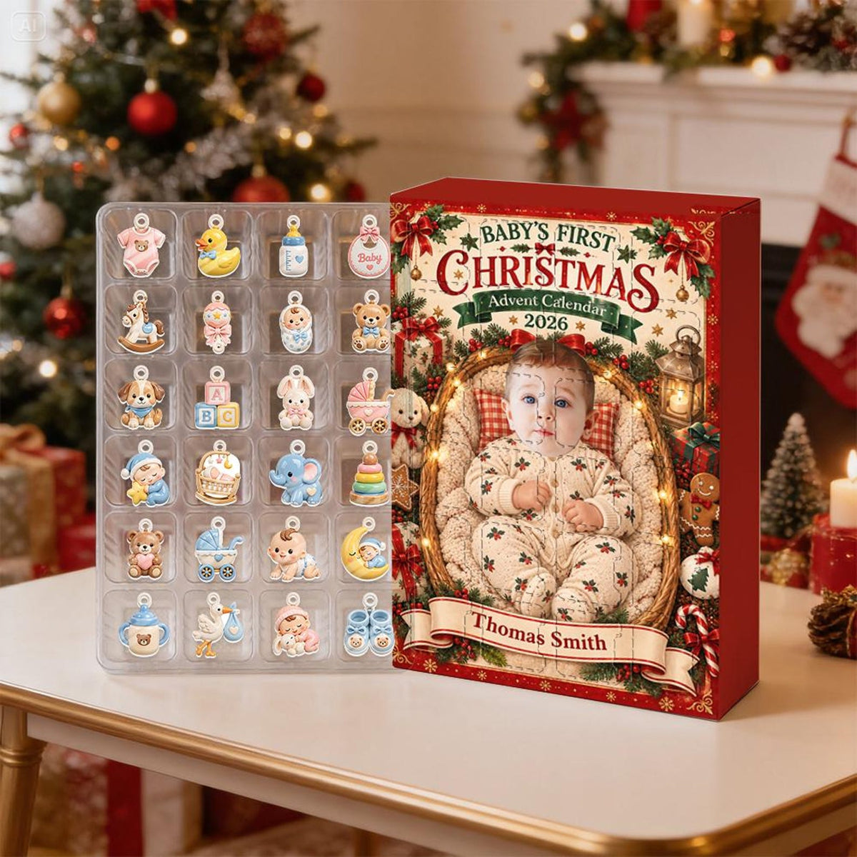 Baby First Christmas Advent Calendar, Personalized 24 Acrylic Charms, Custom Photo Keepsake, 2026 Countdown b1949e0a-da0e-4080-9594-99340e11963c-il_1588xN.8525197830_l55g.jpg