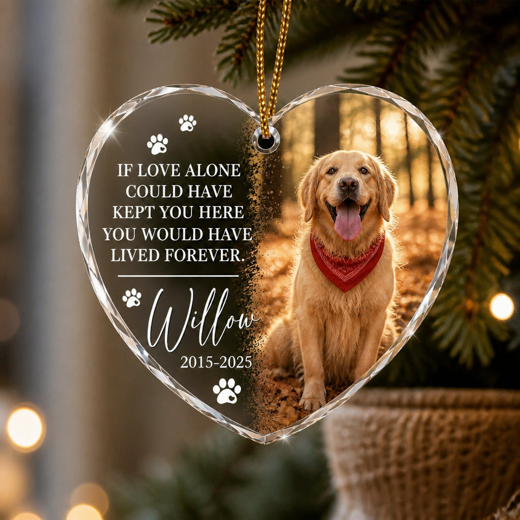 Pet Memorial Heart Acrylic Ornament – Photo, Name & Years – "If Love Alone" - Personalized Transparent Acrylic Ornament b19b5aa3-7aa5-4be8-b424-0a2863d62237.jpg