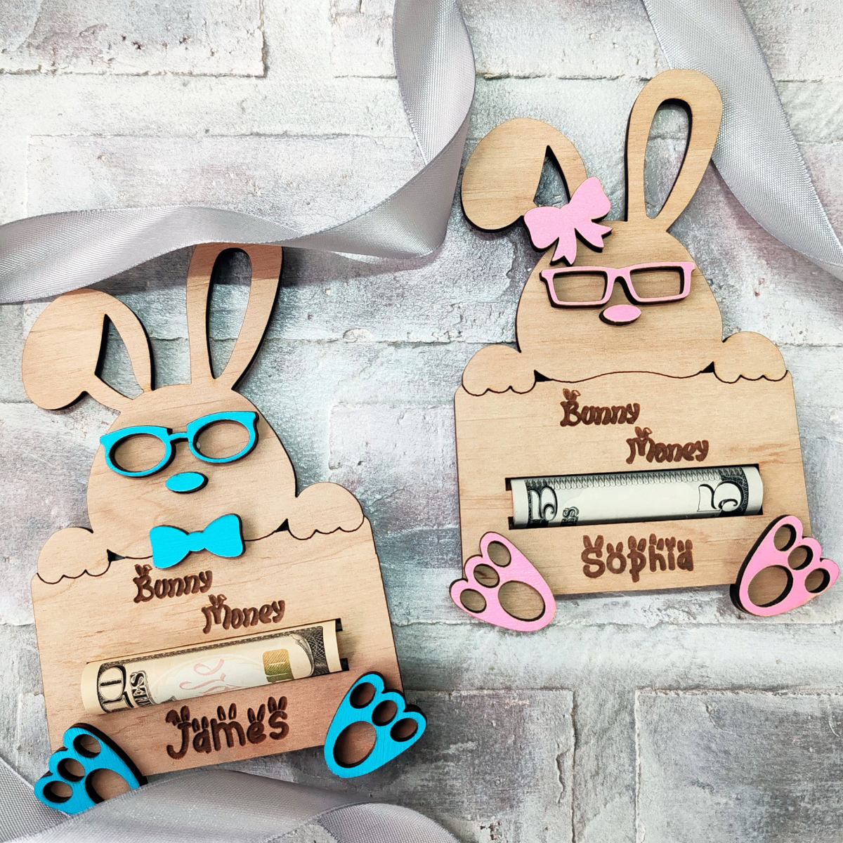 Custom Personalized Easter Bunny Money Holder - Unique Easter Gift Idea