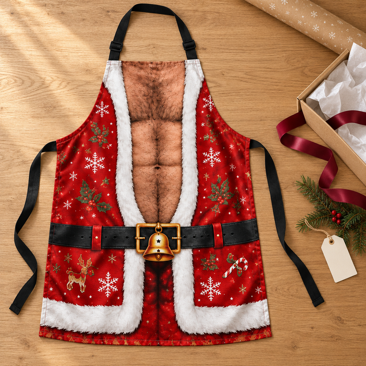 Funny Santa Apron, Men's Christmas BBQ Apron, Matching Holiday Cooking Outfit, Festive Grilling Gift, Personalized Family Present, Kitchen Gift b1ac55a0-c8d6-4962-a7d2-6fd64895c948-289ee898-d157-44a5-805e-f4562fef427f.png