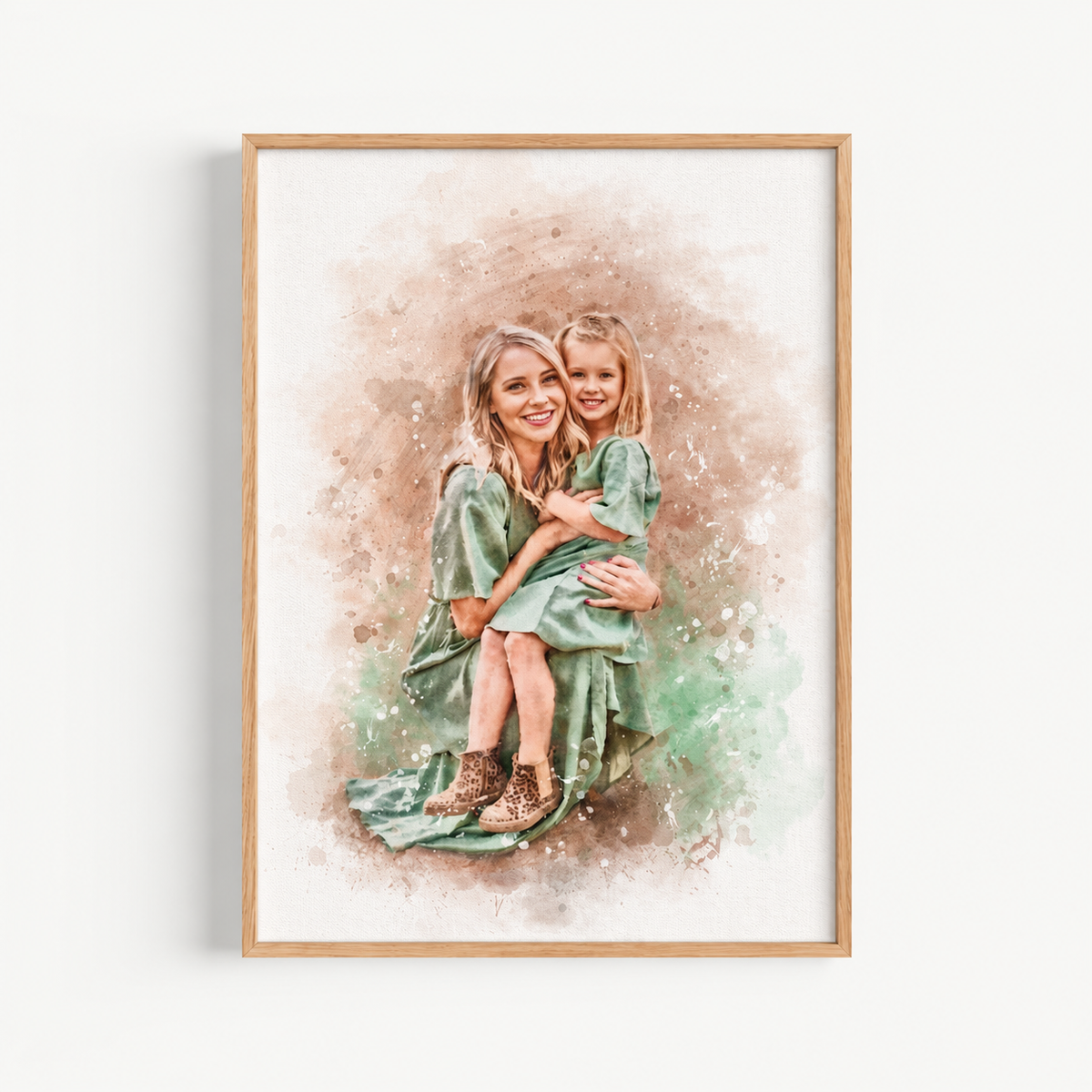 Custom Watercolor Family Portrait from Photo, Personalized Christmas Keepsake, Anniversary Gift, Meaningful Gift for Mum and Dad b1b5a742-7de0-469e-a877-d60f54049e2d-M-v-con-g-i-trong-khung-tranh-3.png