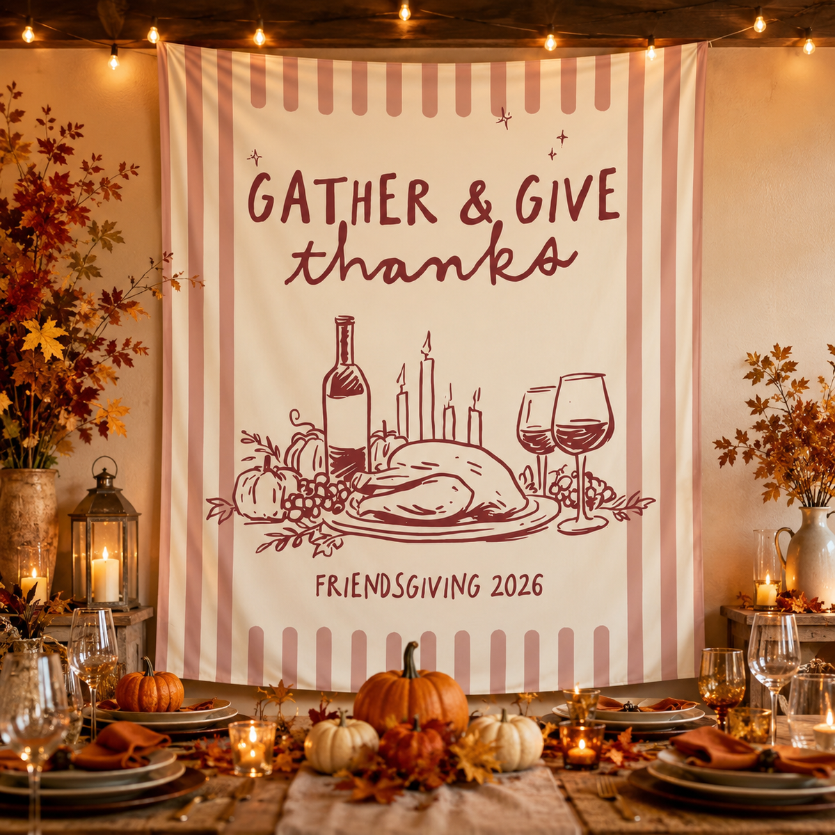 Personalized Friendsgiving Banner Thanksgiving Banner Friendsgiving Decor Gather And Give Thanks Tapestry Fall Party Backdrop Autumn Decor b1c3b061-2e71-4fd0-a04c-c8e030749815-banner-1.png