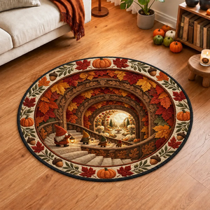 Cozy Harvest Autumn Gnome - Personalized Quilted Mat - Fall Season, Thasgiving Decoration For Family b1d61e61-f71f-46a8-82cc-8e54ab857053-banner-4.png