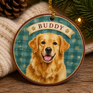 Custom Pet Portrait Name Round Ornament - Personalized Ornament b1e71e6a-1d2d-41b4-805a-168822dc734f.jpg