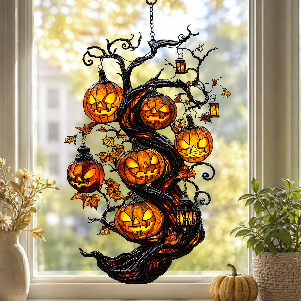 Halloween Pumpkin Tree Stained Acrylic Suncatcher, Spooky Jack-o’-Lantern Window Hanging Decor, Autumn Gothic Sun Catcher Gift b1f3a1ca-941e-41d8-9791-0247d1e6a4ea-banner-1.png