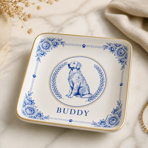 Delft Blue Pet Cameo Trinket Tray – Custom Name - Personalized Jewelry Plate b204d331-a05e-4f0b-8c0a-6f6f80d40cd5.jpg